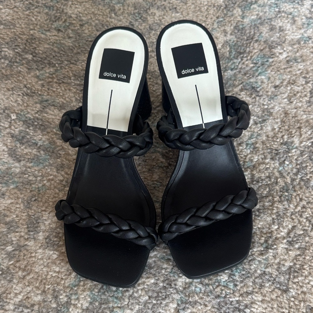 Dolce Vita Black Braided Sandals